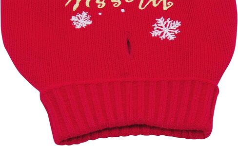 CuteBone Halloween Dog Sweater Dress Spooky Embroidery Turtleneck Puppy Sweater with Bowtie Leash Hole Pullover Winter Dress for Small Dogs in Kuwait