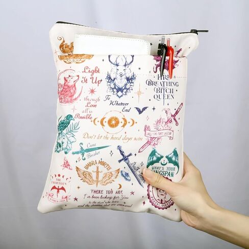 Crescent City Book Sleeve Book Lovers Gifts Ve-laris City O Sta-Light Book Covers SJ- Merch Ac-Tar Book Pouch Bookish Bookworm Gift (BS, Light Up BS) in Saudi Arabia