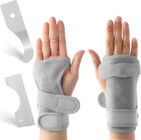 Shappy Bowling Wrist Support Wrist Brace with Thumb Spica Splint Right Hand Breathable Wrist Splint with Removable Aluminum Plate for Tendonitis Arthritis Sprains in Saudi Arabia
