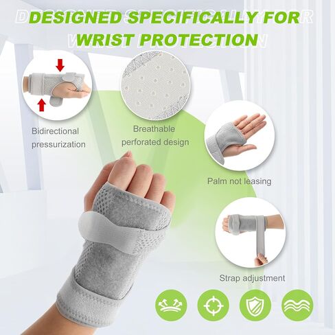 Shappy Bowling Wrist Support Wrist Brace with Thumb Spica Splint Right Hand Breathable Wrist Splint with Removable Aluminum Plate for Tendonitis Arthritis Sprains in Saudi Arabia