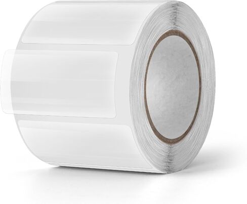 500 PCS Rectangle Clear Seal Stickers 3 × 5 Inches Vinyl Transparent Self-Adhesive Wafer Labels Dot Waterproof Roll Decals for Envelopes Boxes Packages Gifts in Saudi Arabia