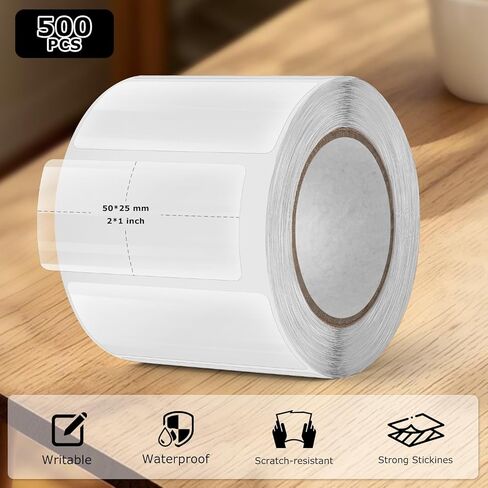 500 PCS Rectangle Clear Seal Stickers 3 × 5 Inches Vinyl Transparent Self-Adhesive Wafer Labels Dot Waterproof Roll Decals for Envelopes Boxes Packages Gifts in Saudi Arabia
