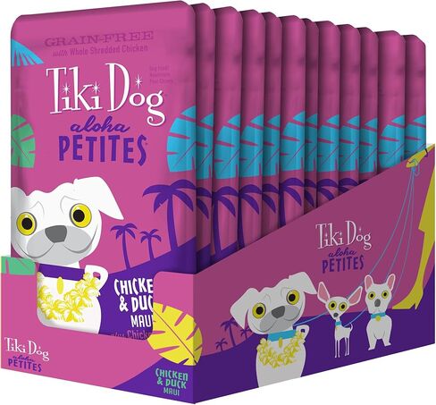 Tiki Dog Petites Wet Dog Food Variety Pack, 3 oz Pouch, 12 Count in Kuwait