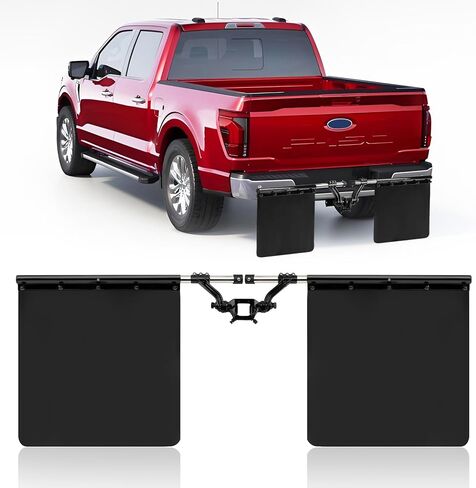 PSLER 2’’ 00108 Hitch Mounted Mud Flaps Rock Guards for Towing for Trucks Universal for most Vehicles with Width and Height Adjustments in Saudi Arabia