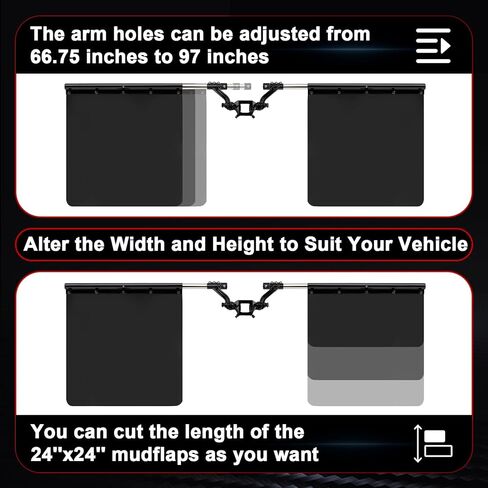 PSLER 2’’ 00108 Hitch Mounted Mud Flaps Rock Guards for Towing for Trucks Universal for most Vehicles with Width and Height Adjustments in Saudi Arabia