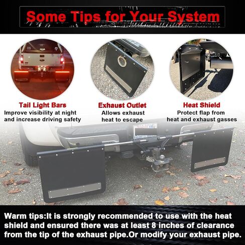PSLER 2’’ 00108 Hitch Mounted Mud Flaps Rock Guards for Towing for Trucks Universal for most Vehicles with Width and Height Adjustments in Saudi Arabia