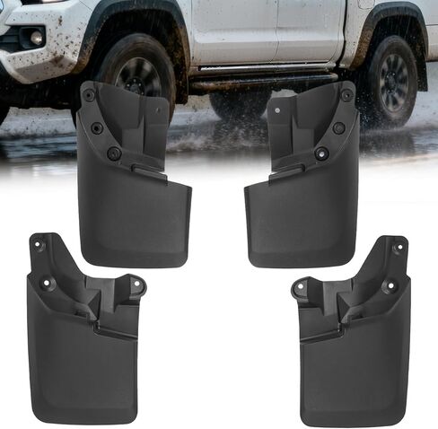 Mud Flaps for Toyota Tacoma with Fender Flares，Complete Front & Rear Splash Guards Set (2016-2023) in Saudi Arabia