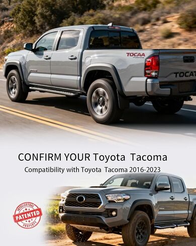 Mud Flaps for Toyota Tacoma with Fender Flares，Complete Front & Rear Splash Guards Set (2016-2023) in Saudi Arabia
