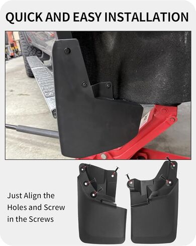 Mud Flaps for Toyota Tacoma with Fender Flares，Complete Front & Rear Splash Guards Set (2016-2023) in Saudi Arabia