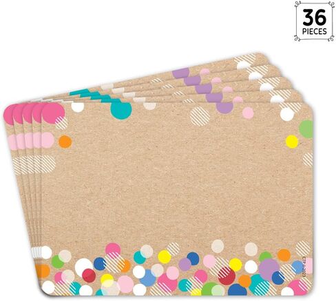 نقاط ضغط تعليمية إبداعية على علامات الأسماء السوداء باللون الأسود. 3-1/2 × 2-1/2 بوصة in Kuwait