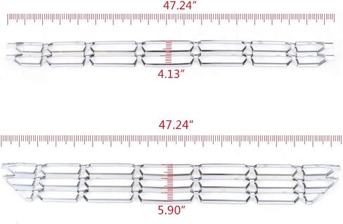 PIT66 2Pcs Chrome Bumper Grille Skin Guard Snap On Insert Compatible with Chevy 2016-2018 Silverado 1500 in Saudi Arabia