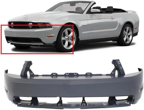 FitParts Compatible with Ford Mustang 2010-2012 Front Bumper Cover. New, Primed. Without Park Assist Sensor Cut-out FO1000646 AR3Z-17D957BA in Saudi Arabia