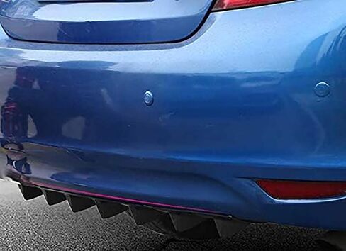 موزع شفة المصد الخلفي العالمي، 6 بوصة، نمط 7 زعانف القرش، أسود لامع in Kuwait