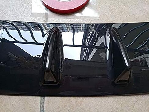 موزع شفة المصد الخلفي العالمي، 6 بوصة، نمط 7 زعانف القرش، أسود لامع in Kuwait