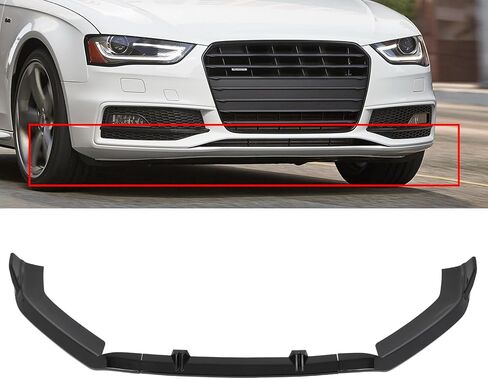 PP/Glossy Black Front Bumper Lip Splitter Fit for 2013-2016 for Audi A4/2013-2016 for Audi A4 Quattro/2013-2016 for Audi S4/Fit S-Line Models Package Only Front Lip Spoiler in Saudi Arabia