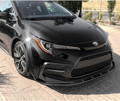 Q1-TECH، الشفة الأمامية الممتصة للصدمات تناسب طراز 2020-2025 Toyota Corolla XSE/SE فقط، ممتص الصدمات الأمامي للشفاه الهوائية، موزع هواء الذقن، ABS، نمط STP (أسود لامع) in Saudi Arabia