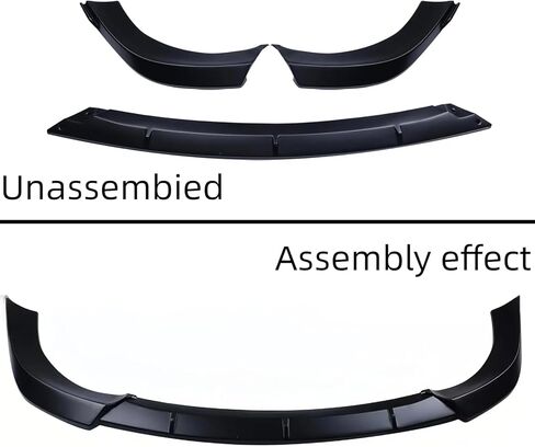 Front Bumper Lip Splitter 3Pcs Compatible with for Jeep Grand Cherokee SRT 2017-2021 / Trackhawk 2018-2021 Front Bumper Lip Splitter (Carbon Fiber Print) in Saudi Arabia