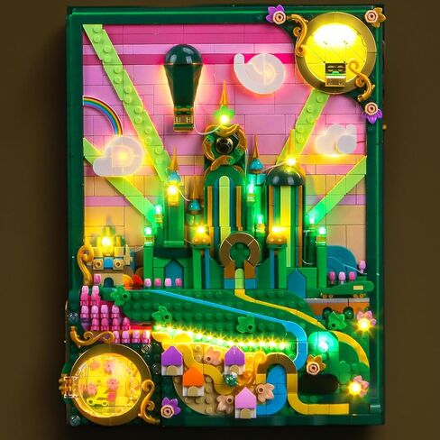إضاءة LED متوافقة مع لوحة فنية جدارية لمدينة Lego Wicked Emerald 75685 - أضواء فقط، مجموعة إضاءة مخصصة متوافقة مع Lego Wicked 75685، غير متضمنة النموذج in Saudi Arabia