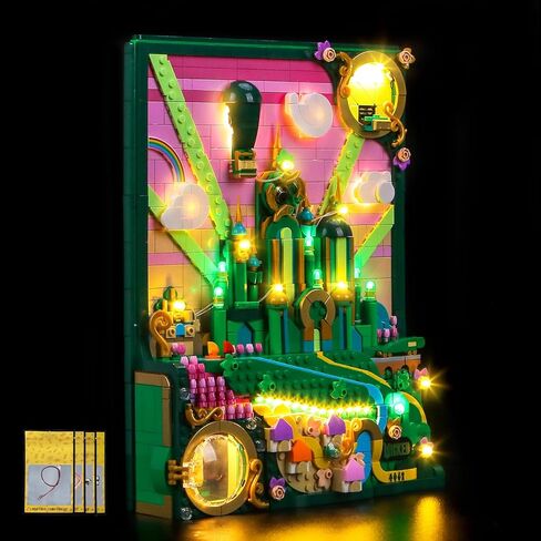 إضاءة LED متوافقة مع لوحة فنية جدارية لمدينة Lego Wicked Emerald 75685 - أضواء فقط، مجموعة إضاءة مخصصة متوافقة مع Lego Wicked 75685، غير متضمنة النموذج in Saudi Arabia