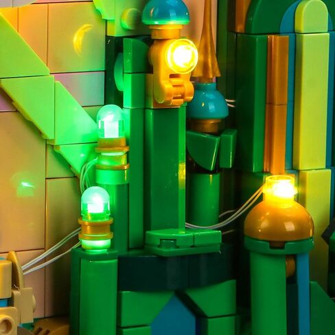 إضاءة LED متوافقة مع لوحة فنية جدارية لمدينة Lego Wicked Emerald 75685 - أضواء فقط، مجموعة إضاءة مخصصة متوافقة مع Lego Wicked 75685، غير متضمنة النموذج in Saudi Arabia