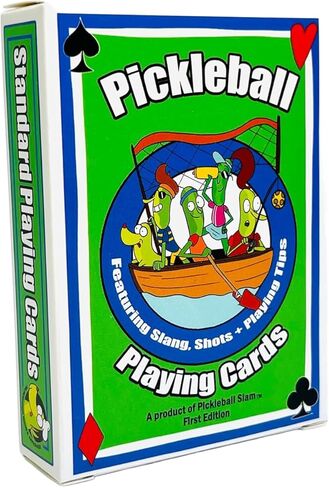 Pickleball Playing Cards – Featuring Slang, Shots & Playing Tips – Standard 52-Card Deck for Poker, Rummy, Solitaire & More – Fun Art in Saudi Arabia