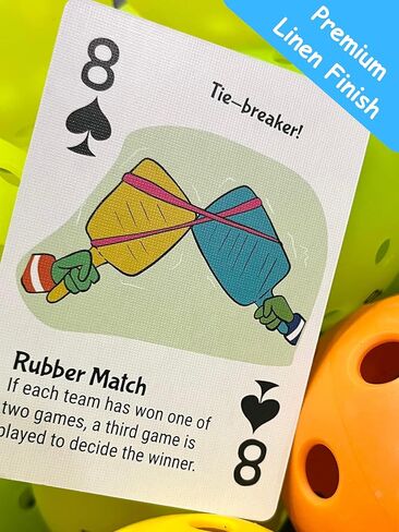 Pickleball Playing Cards – Featuring Slang, Shots & Playing Tips – Standard 52-Card Deck for Poker, Rummy, Solitaire & More – Fun Art in Saudi Arabia
