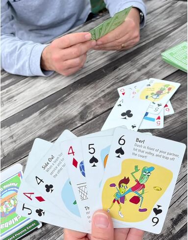 Pickleball Playing Cards – Featuring Slang, Shots & Playing Tips – Standard 52-Card Deck for Poker, Rummy, Solitaire & More – Fun Art in Saudi Arabia
