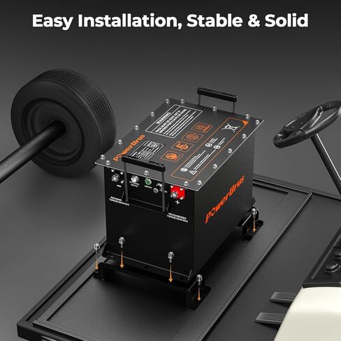 12V 100Ah LiFePO4 Battery with 12V 20A LiFePO4 Battery Charger, PowerUrus 4000-8000 Cycle Rechargeable Lithium Battery with Smart APP, 12V 100Ah Lithium Battery for RV, Marine, Off Grid Application in Saudi Arabia
