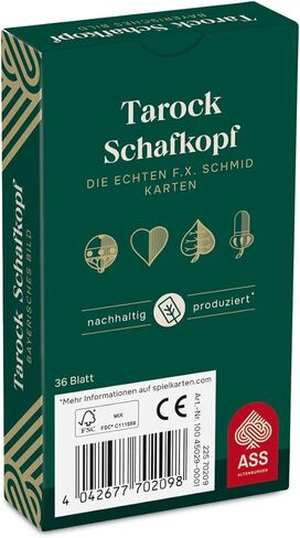 ASS Altenburger 10045029-0001 FSC Sheep Head/Tarock, Bavarian Picture in Folding Box, White in Saudi Arabia