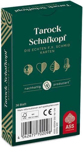ASS Altenburger 10045029-0001 FSC Sheep Head/Tarock, Bavarian Picture in Folding Box, White in Saudi Arabia