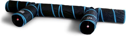 3 Way Cat Tunnel. Extra Large 12 Inch Diameter and Extra Long. A Big Collapsible Play Toy. Wide Pet Tunnel Tube for Rabbits, Kittens, Large Cats, and Dogs (Animal Print) in Kuwait
