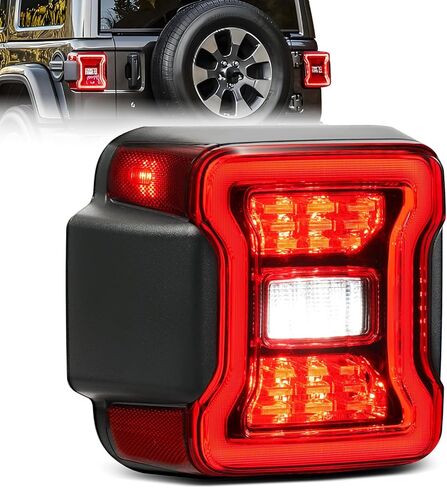 LED Tail Lights Compatible with 2018 2019 2020 2021 2022 2023 2024 2025 Jeep Wrangler Taillights Rear Brake Lamp Rear Reverse Stop Brake Lamp Replacement for OEM#68434890AB (Left Driver Side) in Saudi Arabia