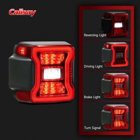 LED Tail Lights Compatible with 2018 2019 2020 2021 2022 2023 2024 2025 Jeep Wrangler Taillights Rear Brake Lamp Rear Reverse Stop Brake Lamp Replacement for OEM#68434890AB (Left Driver Side) in Saudi Arabia