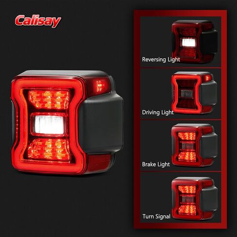 مصابيح خلفية LED متوافقة مع 2018 2019 2020 2021 2022 2023 2024 2025 مصابيح جيب رانجلر الخلفية مصباح الفرامل الخلفي الخلفي لاستبدال مصباح الفرامل OEM#68434890AB (جانب السائق الأيسر) in Kuwait