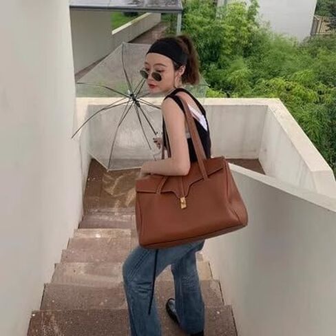 Designer Faux Leather Large Laptop Tote Bag, Fashion Travel Backpack Purse, Women's Shoulder Handbag in Saudi Arabia