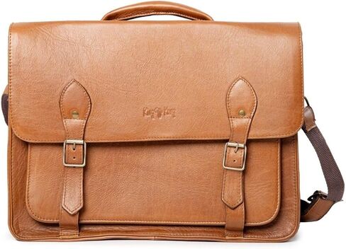 KING KONG Leather Messenger Bag for laptops, 15'' Leather Case, Shoulder Laptop Bag for Men Women, Padded Interior Protection in Saudi Arabia