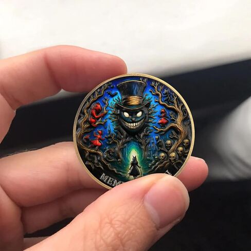 Imasoner Memento Mori Coin – Gothic Skull and Clock Token with Quote, Inspirational Pocket Coin for Reflection and Mindfulness in Saudi Arabia