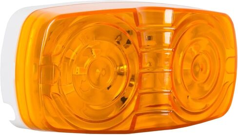 HECASA 10 LED Trailer Marker 4" x 2" Bullseye Light Indicator Double Bubble Rectangular Surface Mount RV Camper Trucks 12V Side Marker Light Lamp - Amber Lens in Saudi Arabia