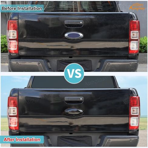 غطاء شعار الباب الخلفي للسيارة متوافق مع Ford Ranger 2015-2022 شعار شارة غطاء شعار السيارة الخلفي شعار شارة خلفية ديكور غطاء شعار خلفي غطاء زخرفة دائرة حلقة مركز ديكور شعار الملحقات in Saudi Arabia