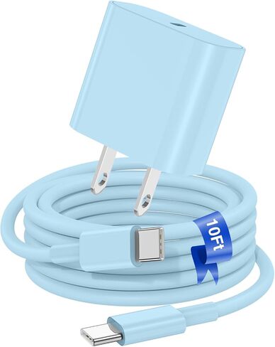 2Pack 45W Super Fast Charger Block and Type C to C Cable 10ft, USB C Wall Charging Power Adapter and Android Phone Charger Cord Long for Samsung Galaxy S24+/S23 Ultra/S23+/S22/S21/Note 20/Note10 Plus in Kuwait