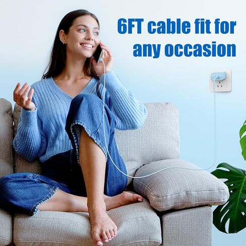 2Pack 45W Super Fast Charger Block and Type C to C Cable 10ft, USB C Wall Charging Power Adapter and Android Phone Charger Cord Long for Samsung Galaxy S24+/S23 Ultra/S23+/S22/S21/Note 20/Note10 Plus in Kuwait