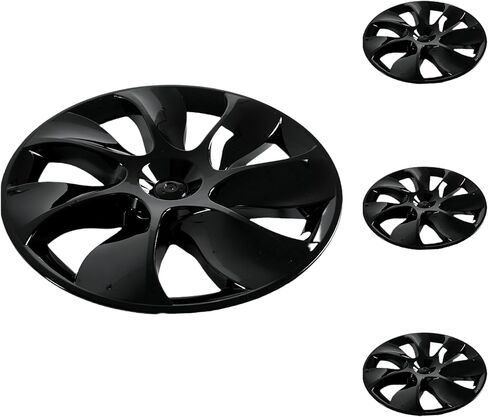 Wheel Cover 19 Inch for Tesla Model Y 2021 2022 2023 2024 ABS Hubcapsr 4 Pcs Replacement Wheel Cover (Matte Black) in Saudi Arabia