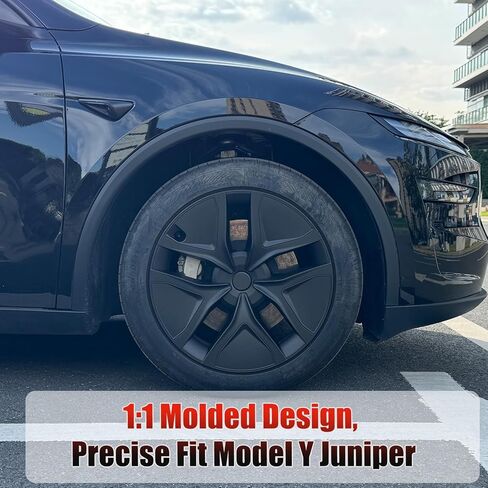 أغطية العجلات لعجلة التدفق المتقاطع مقاس 19 بوصة من الطراز Y Juniper مع أغطية مركزية، وأغطية العجلات مقاس 19 بوصة غطاء المحور لملحقات Tesla Model Y 2025 2026 Juniper (نمط Interac) in Kuwait