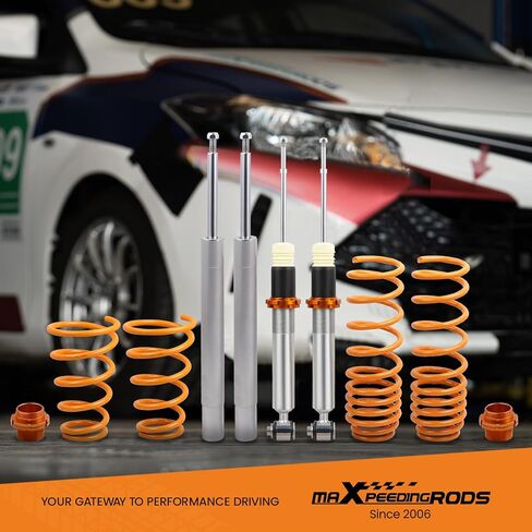 maxpeedingrods Coilovers لسيارات BMW 5 Series E34 1988-1995، طقم تعليق كويلوفيرز قابل للتعديل للارتفاع، ممتص صدمات تخميد مُسبق، طقم خفض، ذهبي in Saudi Arabia