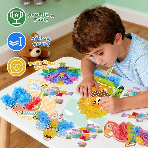 Arts and Crafts Kit for Kids, DIY Animals Theme Poke-in Crafts, Mess-Free Fun Sewingfor Kids, Creative Activity Gifts for Boys & Girls Ages 6-12 Years Old, Crafts Kits Toys for Halloween, Christmas in Saudi Arabia