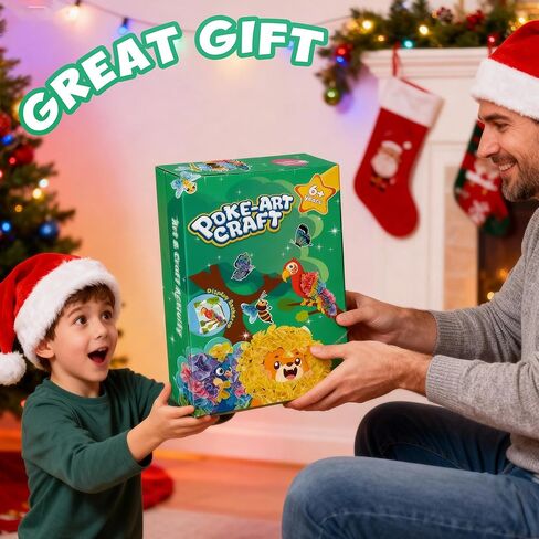 Arts and Crafts Kit for Kids, DIY Animals Theme Poke-in Crafts, Mess-Free Fun Sewingfor Kids, Creative Activity Gifts for Boys & Girls Ages 6-12 Years Old, Crafts Kits Toys for Halloween, Christmas in Saudi Arabia