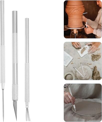 1Set Polymer Clay Sculpting Tool Set Needle Rod and Detail Pottery Needles for Clay Carving and Modeling Crafts in Saudi Arabia