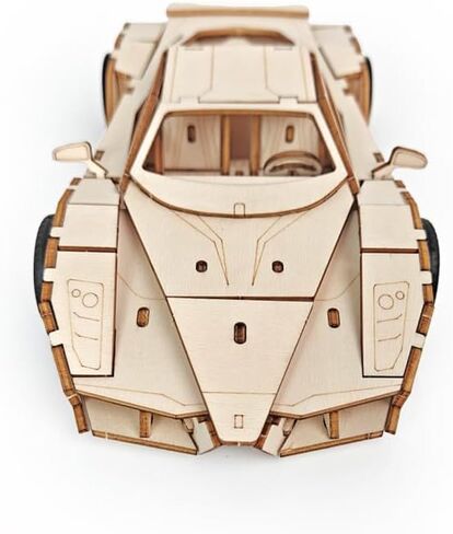 مجموعة نماذج سيارة خشبية قابلة للبناء - لعبة مركبة ذاتية التجميع مكونة من 87 قطعة، مشروع ألغاز مصنوع يدويًا للأطفال والكبار (9.4 × 4.3 × 2.4 بوصة) in Kuwait