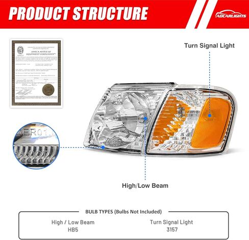 for Ford Escape 2005-2007 (Submodel: Hybrid, Limited, XLS, XLT) Headlight Assembly Compatible with 2005 Escape (Submodel: XLT No Boundaries, XLT Sport) Halogen headlamp Replacement Pair Set in Saudi Arabia