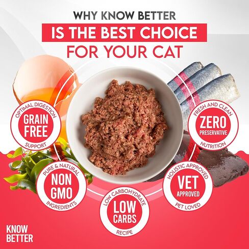 Know Better for Cats – Chicken Recipe, RAW Cat Food Premix/Supplement for Making Homemade Cat Food, All Natural, Holistic Veterinarian Approved, Grain Free, No Artificial Additives in Saudi Arabia
